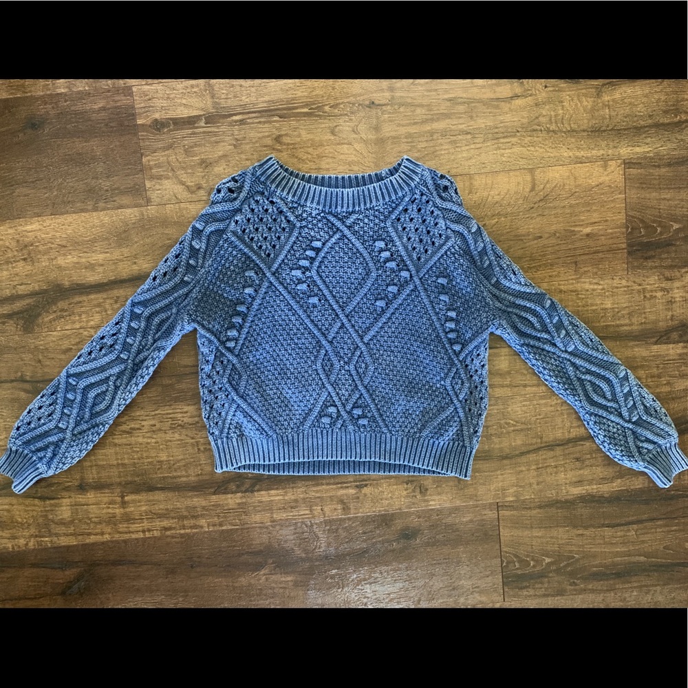 Dainty Hooligan Blue Cropped Sweater